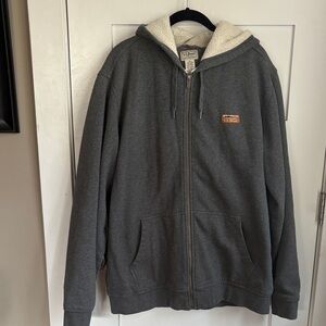 L.L. Bean Men's Katahdin Iron Works® Hooded Sweatshirt, Fleece-Lined Large Tall